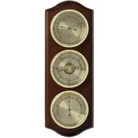 TFA Dostmann TFA 20.1076 analoge Wetterstation aus Massivholz Innenwetterstation