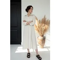 Zuckerwatte A-Linien-Kleid 25269 langes Hemdblusenkleid aus feiner Baumwolle mit Stretch