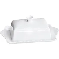 Chic Antique Butterdose Chic Antique - Butterdose Butterschale "Provence" Porzellan Weiß
