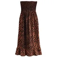 Next Midikleid Sommerkleid Baumwolle Carmenausschnitt und Rüschen (1-tlg)