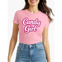 MoonWorks Print-Shirt Damen T-Shirt - Candygirl - Fasching Karneval Kostüm-Ersatz mit Print