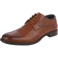 Coolwalk Herren Schnürschuh in Lederoptik mit Blockabsatz Schnürschuh (91917961) Blockabsatz Business-Schuhe in Braun