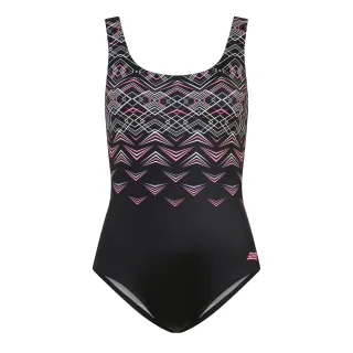Zoggs - "Electric" Badeanzug für Damen, Tiefer Rückenausschnitt (Schwarz)