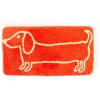 Helio Ferretti Badematte Dackel, Höhe 12 mm, rutschhemmend beschichtet, weich, Polyester, rechteckig, ca. 65 x 35 x 1,2 cm