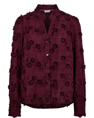 Nümph - Bluse mit Blumenmuster rot - Gr. - 34