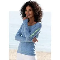 Venice Beach Langarmshirt mit sportlichem Logoprint, sportlich-casual