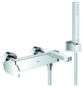 GROHE Einhand-Wannenbatterie Plus 33547_4 mit, Euphoria Cube Stick Brausegarnitur chrom, 33547004 33547004