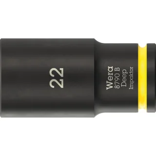 Wera 8790 B Impaktor Deep Steckschlüsseleinsatz mit 3/8 zoll-Antrieb, 22 x 63 mm - 05005562001