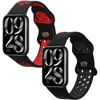kwmobile Smartwatch-Armband 2x Uhrenarmband für Xiaomi Smart Band 8 Pro / Band 9 Pro / Redmi Watch, Fitnesstracker Band Set aus TPU Silikon - Ersatzarmband Smartwatch