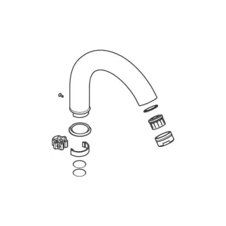 hansgrohe Axor Carlton Auslauf 96051000 für Zweigriff Waschtischarmatur, chrom