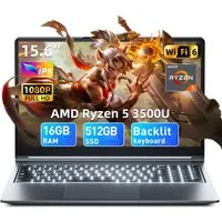 MENGHU 15,6" FHD AI Laptop mit beleuchteter Tastatur 16GB RAM 512GB SSD Notebook (AMD Ryzen 5 3500U, 16 GB, 512 GB SSD)