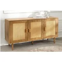 riess-ambiente Sideboard VIENNA 120 cm natur – Wiener Geflecht, Design‑Kommode, Retro, Stauraum (Einzelartikel, 1 St), edler Schrank mit Rattan-Geflecht Türfronten – ideal fürs Wohnzimmer