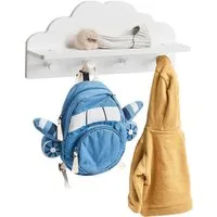 Zeller Present Garderobenleiste Wolke, praktische Wandgarderobe für Kinderjacken im Wolkendesign