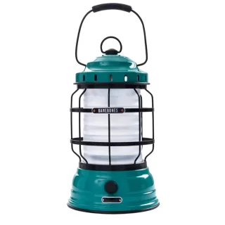LED-Laterne dimmbar & aufladbar Metall petrol 15x24cm | Barebones Forest Lantern Vintage Akku Lampe warmweiß Outdoor Beleuchtung für Camping.