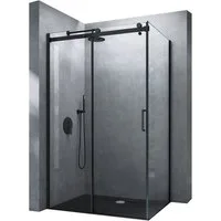 Mai & Mai Eckdusche Duschkabine mit Softclose-Schiebetür und 8 mm Nano-ESG-Glas Rav19k, BxT: 100x70 cm, Aluminium Rahmen mit Alu-Schwall-Leiste