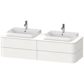 Duravit Happy D.2 Plus Konsolenwaschtischunterbau wandhängend Weiß Supermatt 1600x550x408 mm - HP496 HP4964B8484