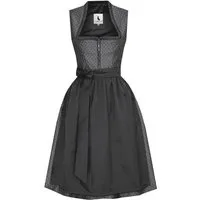 Alpenmärchen Dirndl Midi Dirndl Liane in anthrazit - ALM1058