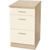 wiho Küchen Unterschrank Kiel 50 cm breit, Tiefe 50 cm, mit 2 großen Auszügen und 1 Schublade