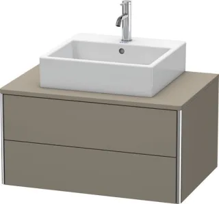 Duravit XSquare Konsolenwaschtischunterbau wandhängend Flanell Grau Seidenmatt 800x548x400 mm - XS49 XS491009090