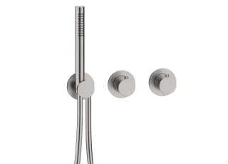 Herzbach MODUL7 Thermostat-Farbset 2/3 Verbraucher Edelstahl, 70.702001.1.09 70.702001.1.09