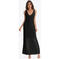 Imily Bela Maxikleid Damen Sexy Partykleider mit V-Ausschnitt (Packung, 1-tlg., 1per-Pack) einfarbig