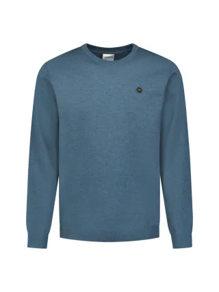 No Excess - Rundhals-Pullover blau - Gr. - L