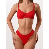 Elegant Love Set: Bügel-BH Sexy Dessous-Set – Reizwäsche (Set, 2-tlg., mit Tanga) Lingerie-Set – BH & Slip in glänzender Satin-Optik