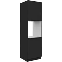 Küchen-Preisbombe Hochschrank 60 cm Küche SIENA Schwarz matt Küchenzeile Küchenblock Einbauküche