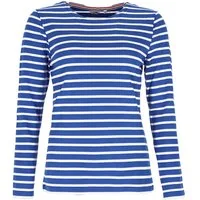 modAS Langarmshirt Damen Bretonisches Streifenshirt 25904 Langarm - Sweatshirt gestreift Shirt gestreift aus Baumwolle, Rundhalsausschnitt, femininer Schnitt