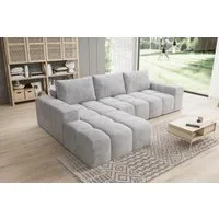 PROMETO Möbel Ecksofa Cento Couch L-Form,Sofa Links/Rechts Teddy-Bouclé, Web oder Cord-Stoff