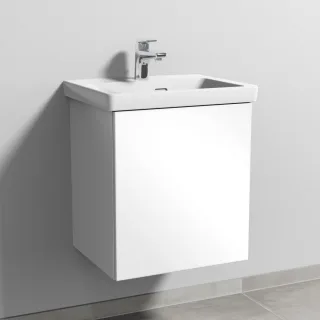 Sanipa 3way Waschtischunterbau zu Villeroy & Boch Subway 3.0 Waschtisch mit 1 Tür, Weiß-Glanz SF84578