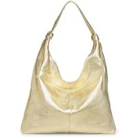 Caspar Schultertasche Lässige Leder Shopper große Damen Tasche - PREMIUM LINE- Modell No.817, leicht, elegant & unempfindlich - 100% Echtleder - Handmade in Italy