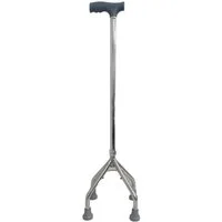 Dr. Junghans Medical GmbH Gehstock Vierfußgehhilfe, Ergonomischer Handgriff, 1-tlg., Rutschfeste Gummikapseln für sicheren Halt, höheverstellbar von 74-94 cm, hochwertige Vierfußgehhilfe