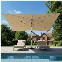 HOMALL Sonnenschirm 300x400 cm Ampelschirm mit Ständer, 360 Grad drehbar, UV-Schutz 50+, 300*400CM, φ330CM, 270*270CM, Gewicht 18-28KG, faltbar, geeignet für Garten, Terrasse, Schwimmbad