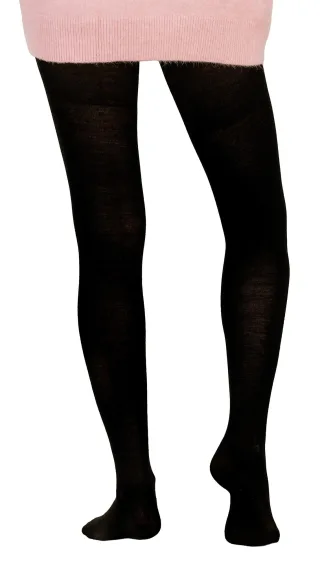Steven - 1 Paire Femme Collant Laine Merino Doublure Polaire Noire - Noir