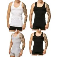 DDOnlineShop Unterhemd 8er Sparset Tank-Top für Herren, 100% Baumwolle (Spar-Set, 8-St., 8er-Pack) Premium Qualität Feinripp aus 100% Baumwolle