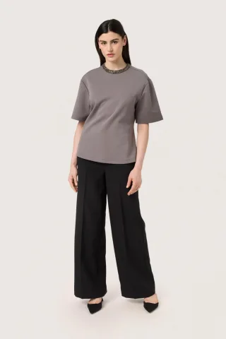 T-shirt Gerade Passform Dark Gull Gray grey