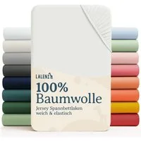Laleni Spannbettlaken Atmungsaktives weiches und wärmendes Spannbettlaken, Baumwolle, Gummizug: rundum, (2 Stück), Kinderbett, Spielgitter, Wiege oder Stubenwagen mit Rundumgummizug