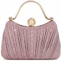 nsihing Abendtasche Damen Abendtasche, Glitzer Clutch mit Abnehmbarer Kette, Elegante Strass Handtasche für Hochzeit, Party & Festliche Anlässe