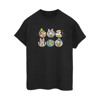 Disney - "Mickey Mouse And Friends Faces" T-Shirt für Damen (Schwarz)