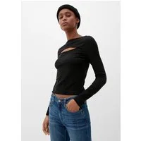 QS Langarmshirt T-Shirt Langarmshirt mit Cut-Out