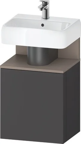 Duravit Qatego Waschtischunterbau wandhängend Graphit Matt 440x350x645 mm - QA4076L43490000 QA4076L43490000