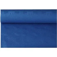 PAPSTAR GmbH Hängedekoration Tischdecke Papier Damastprägung 8x1,2m, Dunkelbla