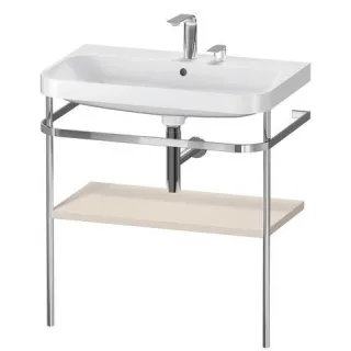 Duravit Happy D.2 Plus c-shaped Set mit Metallkonsole Taupe Supermatt 775x490x850 mm - HP4837E8383 HP4837E8383
