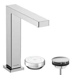 hansgrohe Tecturis E 2-Loch Waschtischarmatur 73053000 mit Ablaufgarnitur, CoolStart, chrom