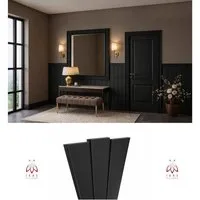 IKHEMalarka Wandpaneel Landhausstil – Boiserie Wandverkleidung Flurdekoration, BxL: 12x100 cm, 0,12 qm, (1 Meter Lang, kombinierbar mit Abschlussleiste) aus hartem Polystyrol (PS)