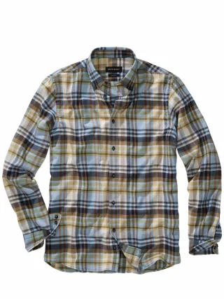 Mey & Edlich Herren Charisma-Karohemd Beige 100 % Baumwolle