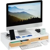 relaxdays Monitor-Halterung Monitorständer Organizer XL