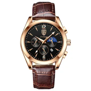 POEDAGAR Men Watches Waterproof Luminous Calendar Quartz Watch Stainless Steel Leather Watch Fashion Luxury Business Wri