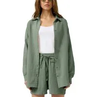 QS Langarmbluse Bluse extra lang, in Crashed-Optik